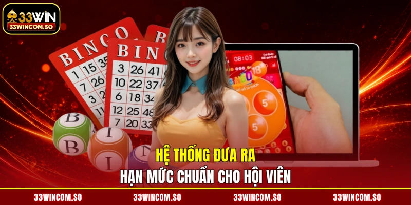 Hệ thống đưa ra hạn mức chuẩn cho hội viên
